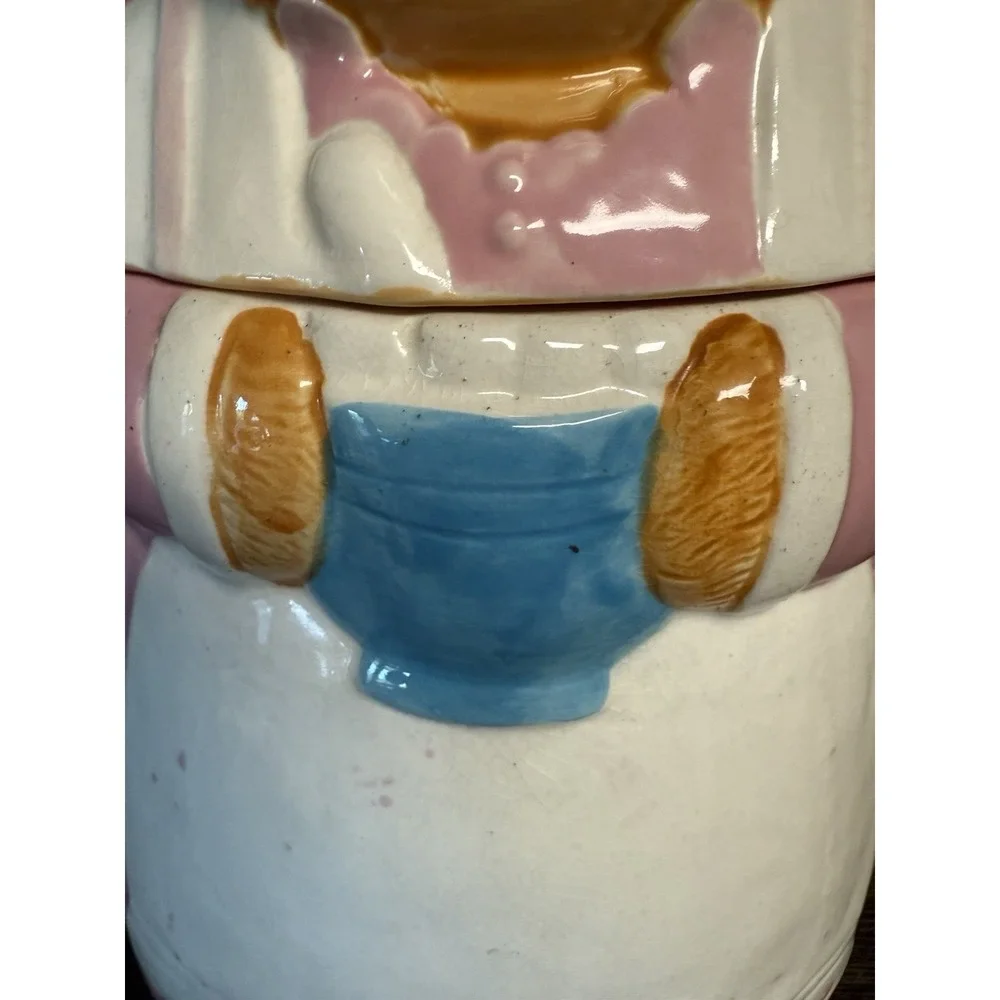 Vintage Momma Bear with Apron Biscuit/Cookie Jar Japan‎ Rare Cookie Jar
